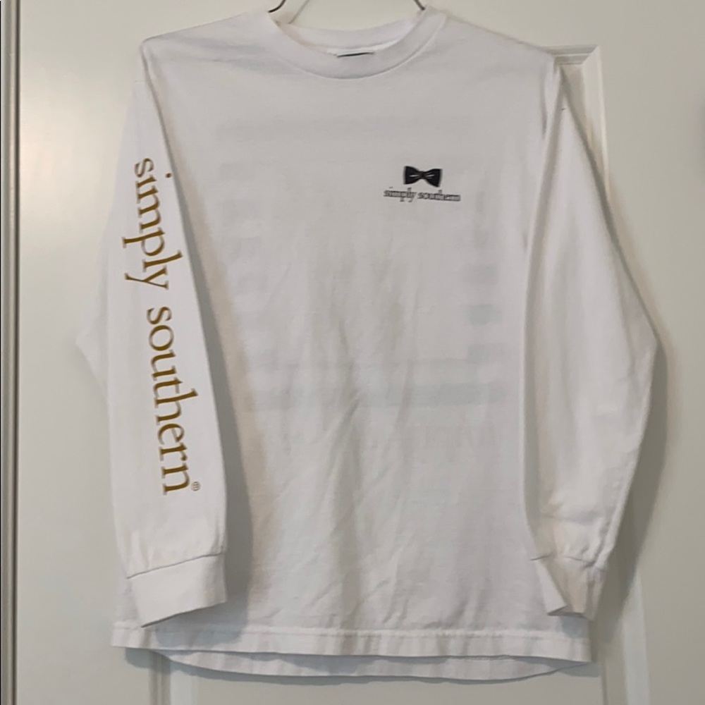 Simple Southern White Long Sleeve T-shirt